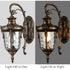 Bronze Outdoor Light Fixture Hammered Glass Wall Lantern Light